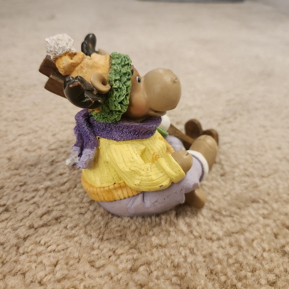 Home Interiors Stocking Holder Moose Reindeer Snowman Skis - Picture 3 of 6